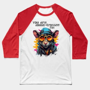 Double-crossing rat, street art style Baseball T-Shirt